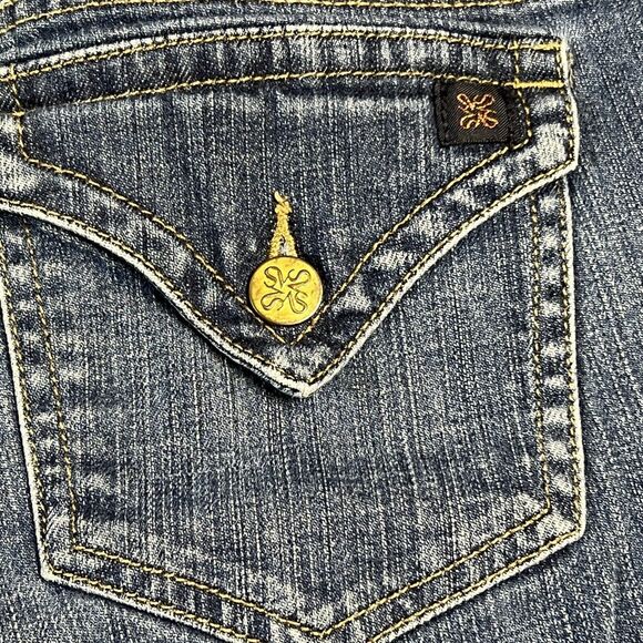 Simply Vera Vera Wang Pant Womens 10 Straight Leg Denim Blue Jean Pockets - Picture 5 of 13